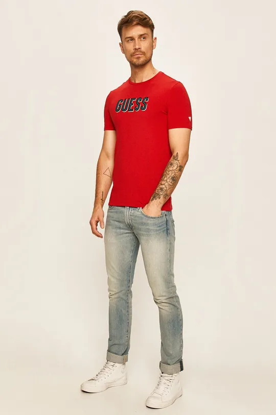 Guess Jeans - Футболка червоний