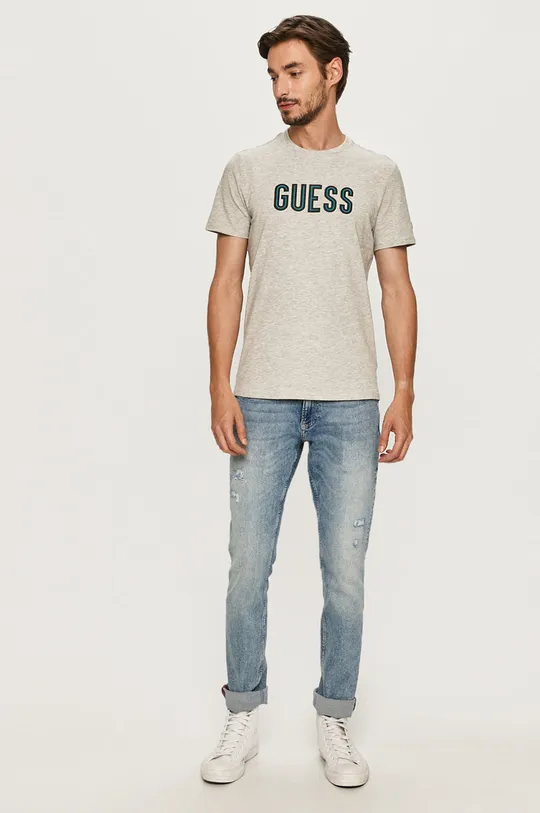 Guess Jeans - Tričko sivá