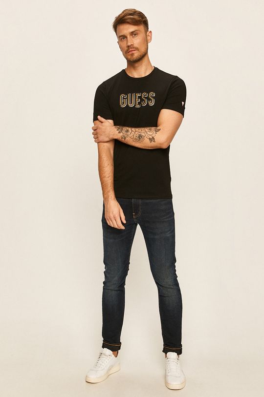 Guess Jeans - Tričko černá