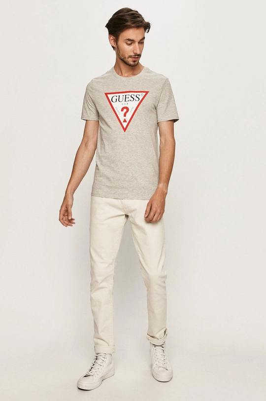 Guess Jeans - T-shirt szary