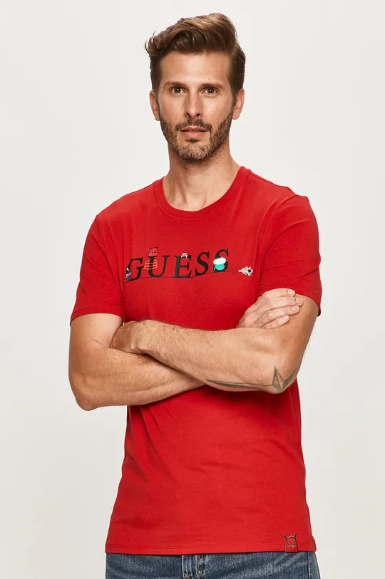 piros Guess Jeans - T-shirt Férfi