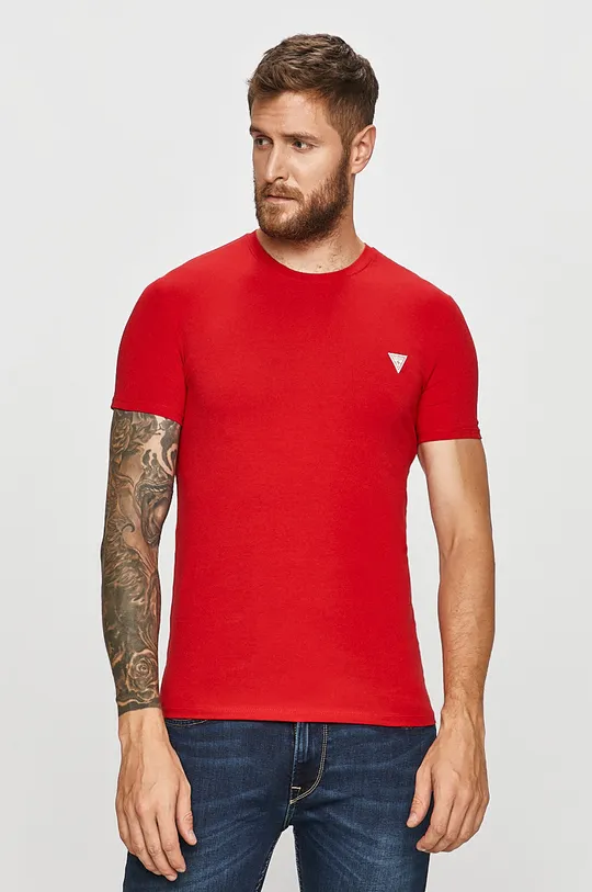 červená Guess Jeans - Tričko Pánsky