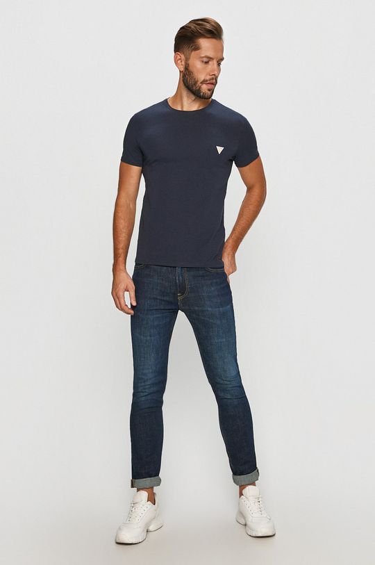 Guess Jeans - Tričko námořnická modř