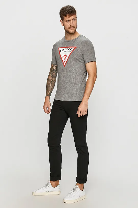 Guess Jeans - T-shirt szary