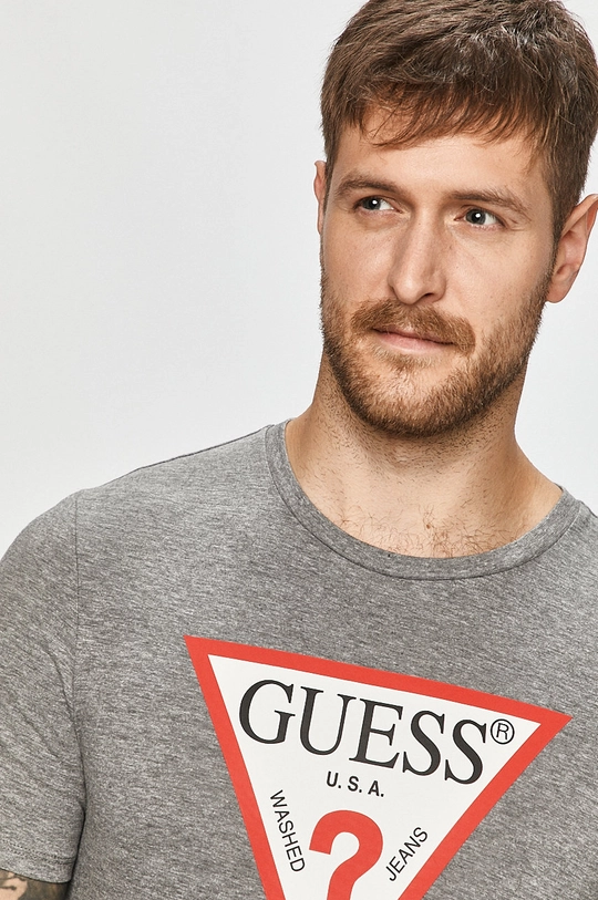 szary Guess Jeans - T-shirt