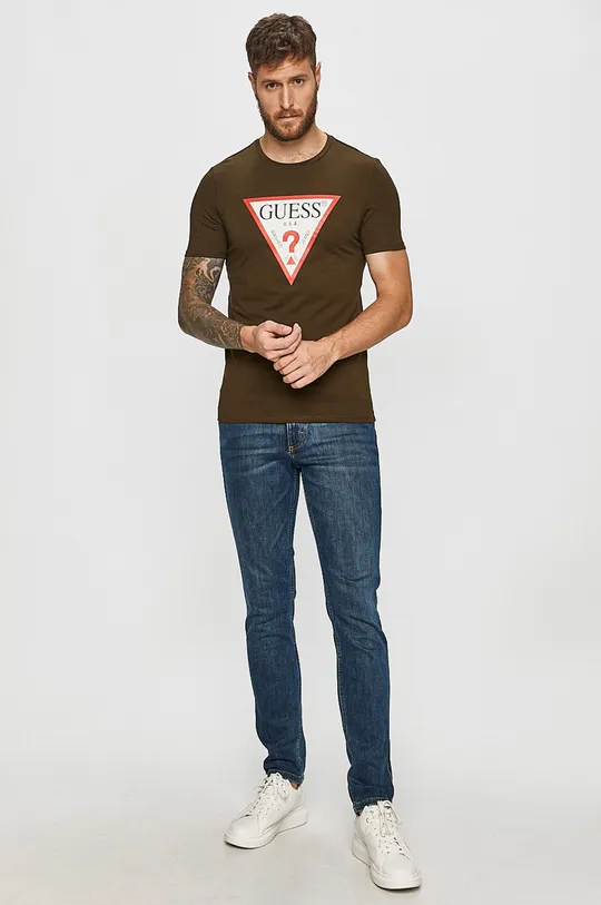Guess Jeans - T-shirt zielony