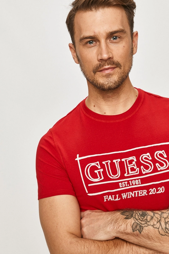 piros Guess - T-shirt Férfi