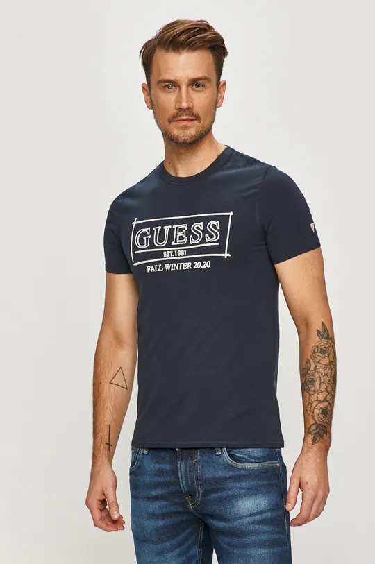 sötétkék Guess - T-shirt Férfi