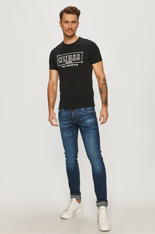 Guess - T-shirt czarny