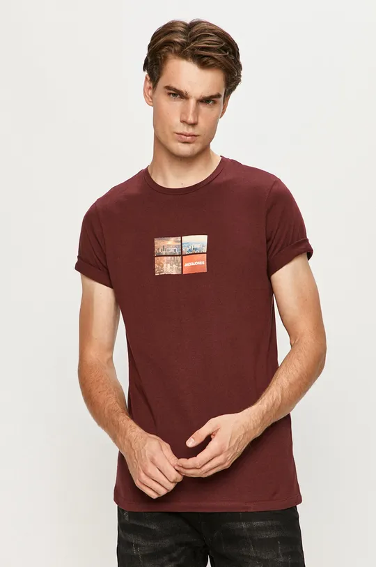 burgundia Jack & Jones - T-shirt Férfi