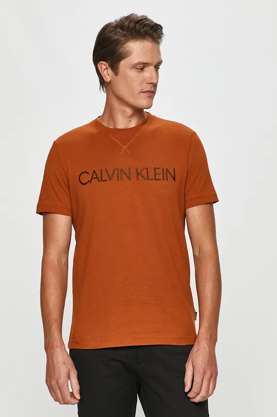 hnedá Calvin Klein - Tričko Pánsky