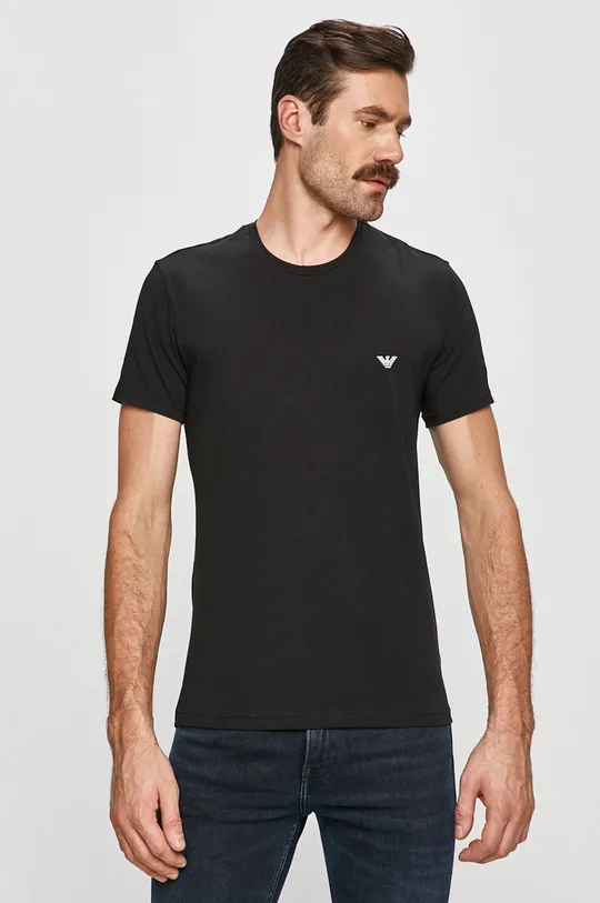 fekete Emporio Armani - T-shirt (2-pack) Férfi