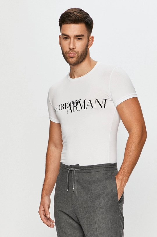 biały Emporio Armani - T-shirt 111035.0A516 Męski