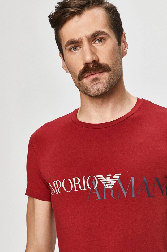 czerwony Emporio Armani - T-shirt 111035.0A516 Męski