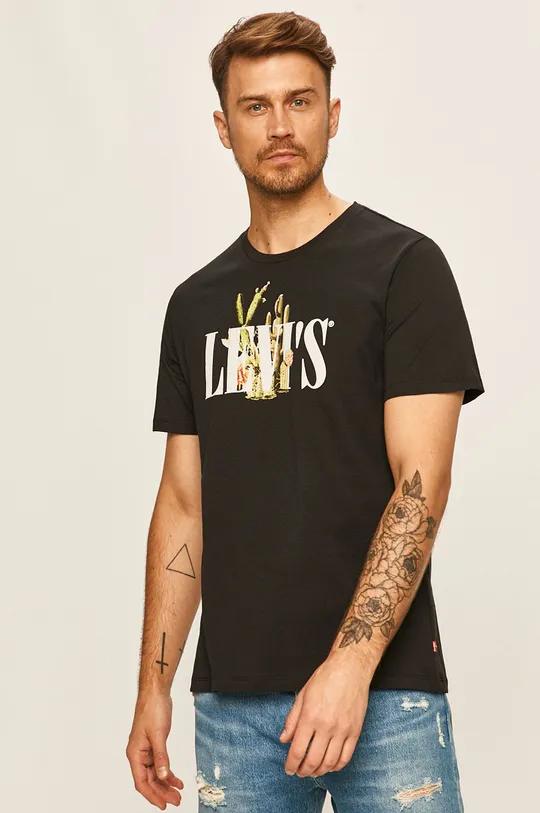 fekete Levi's - T-shirt Férfi