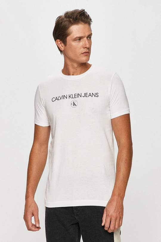 biela Calvin Klein Jeans - Tričko Pánsky