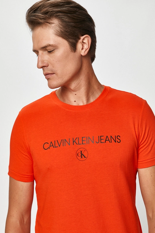 oranžová Calvin Klein Jeans - Tričko Pánsky