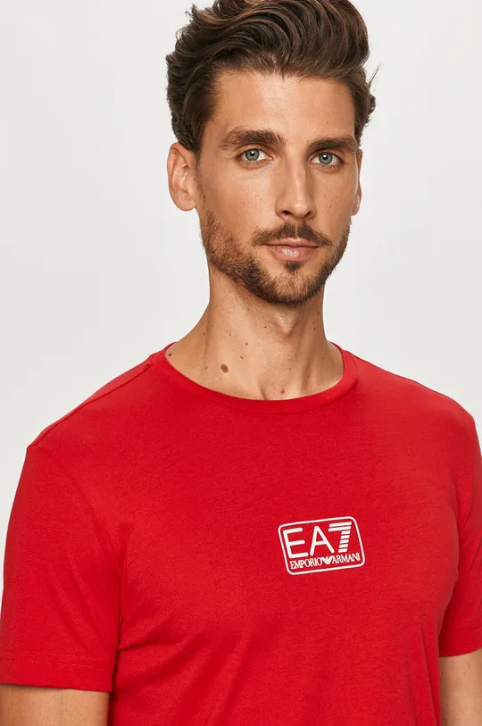 červená EA7 Emporio Armani - Tričko