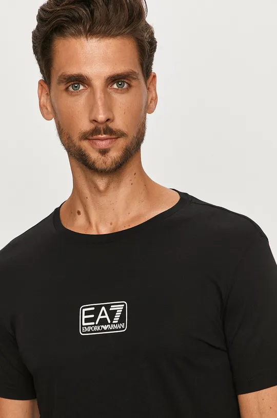 fekete EA7 Emporio Armani - T-shirt