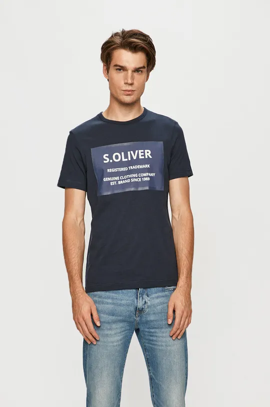 granatowy s. Oliver - T-shirt Męski
