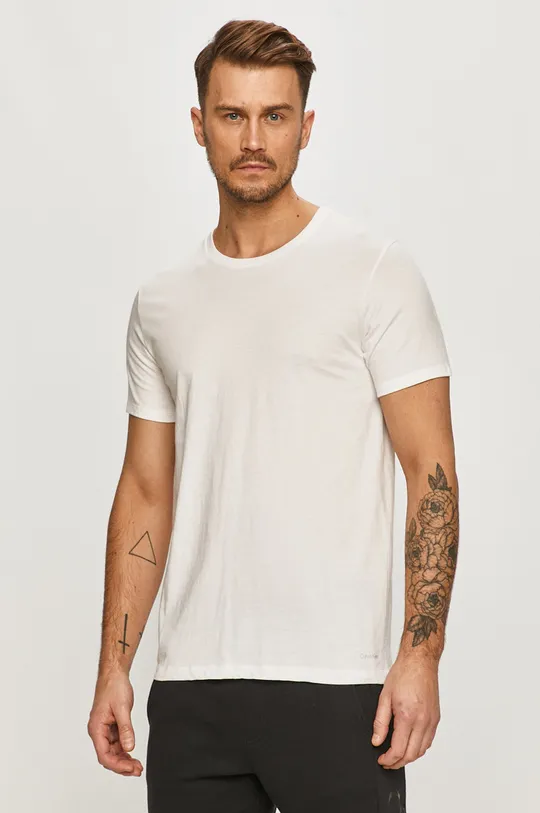 biały Calvin Klein Underwear - T-shirt (3-pack) Męski