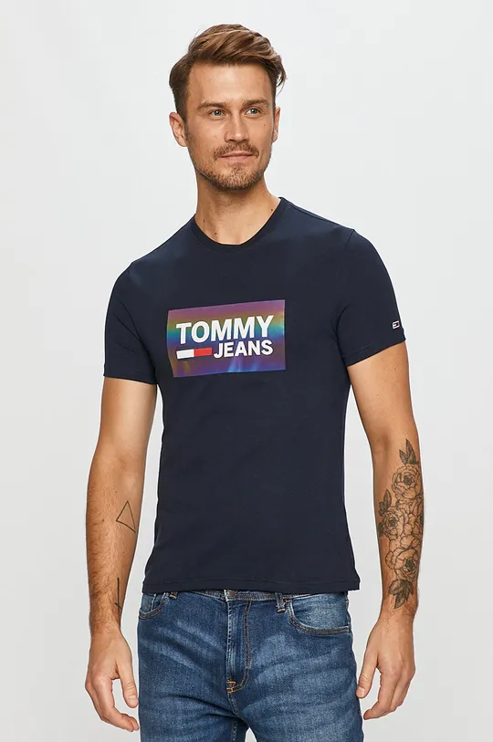 tmavomodrá Tommy Jeans - Tričko Pánsky