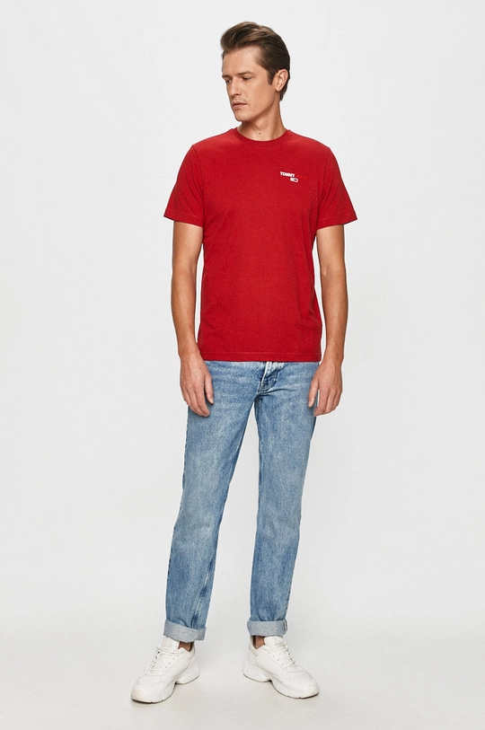 Tommy Jeans - T-shirt burgundia