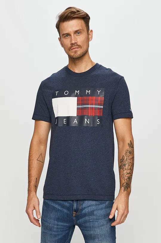 tmavomodrá Tommy Jeans - Tričko Pánsky