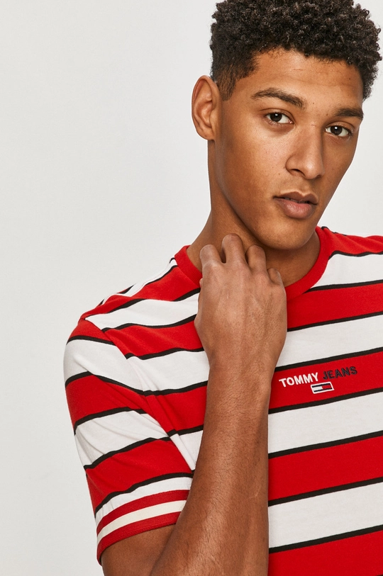 piros Tommy Jeans - T-shirt