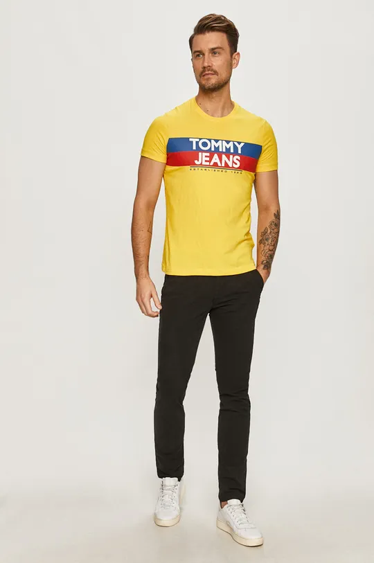 Tommy Jeans - T-shirt DM0DM09483 żółty