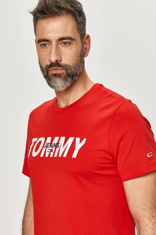 červená Tommy Jeans - Tričko Pánsky