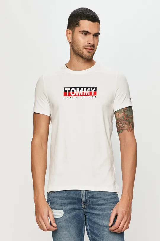 biela Tommy Jeans - Tričko Pánsky