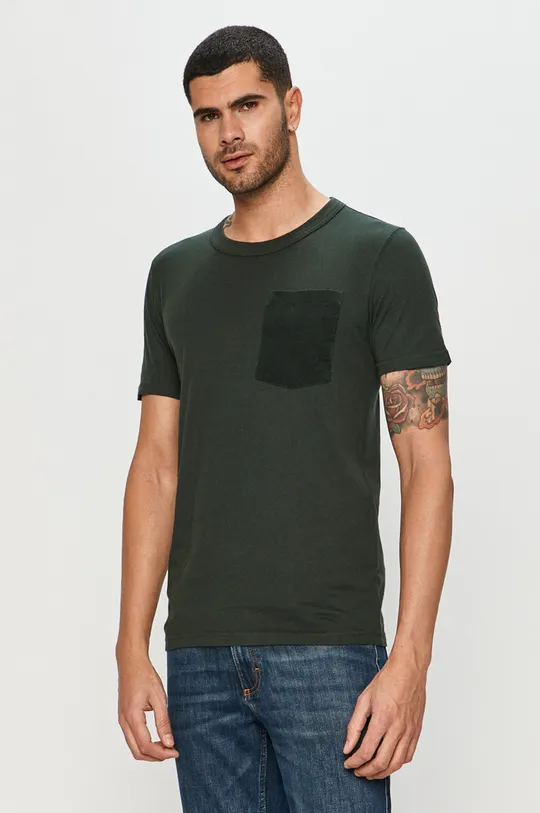 zielony Selected Homme - T-shirt Męski