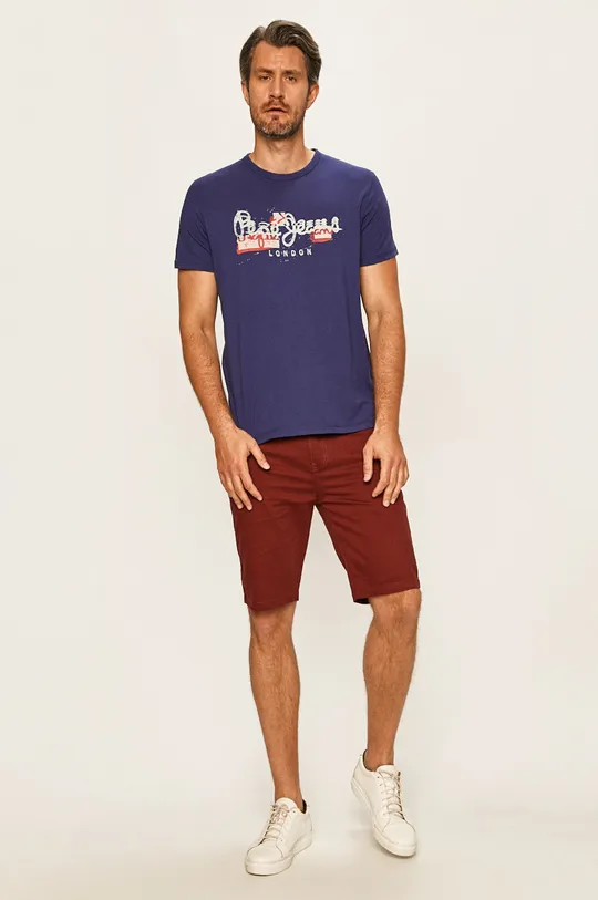 Pepe Jeans - T-shirt Salomon granatowy