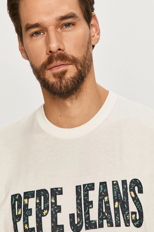 fehér Pepe Jeans - T-shirt Salvador