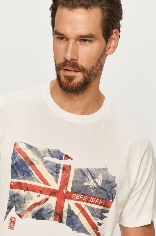 biały Pepe Jeans - T-shirt Sid