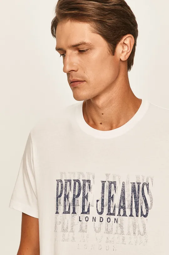 biały Pepe Jeans - T-shirt Snow Męski
