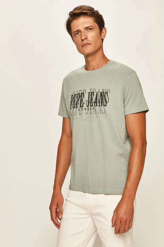 zöld Pepe Jeans - T-shirt Snow Férfi