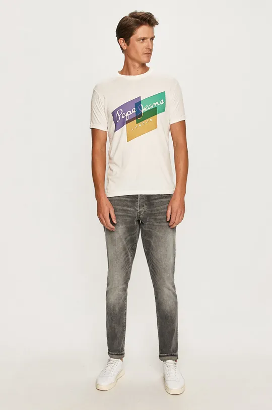 Pepe Jeans - T-shirt Morrison biały
