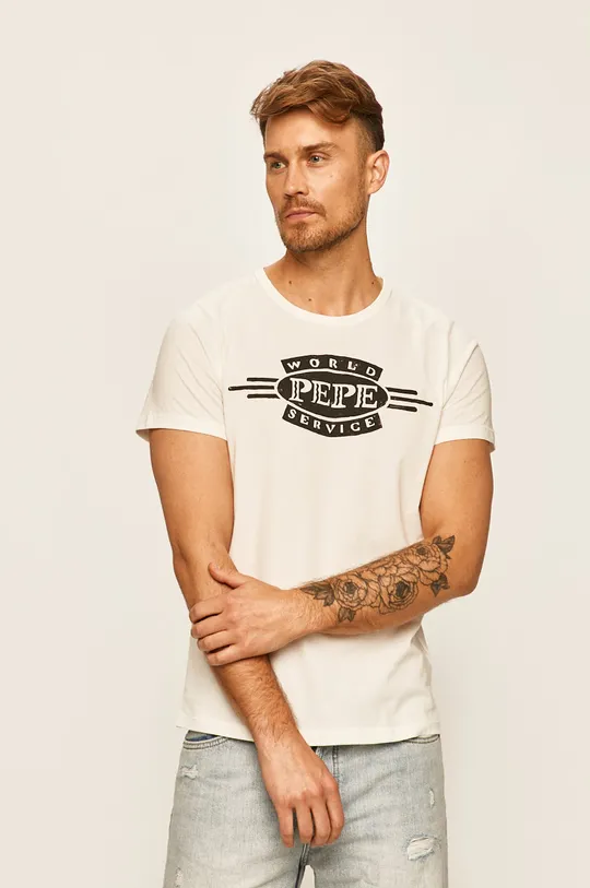 biały Pepe Jeans - T-shirt Devon