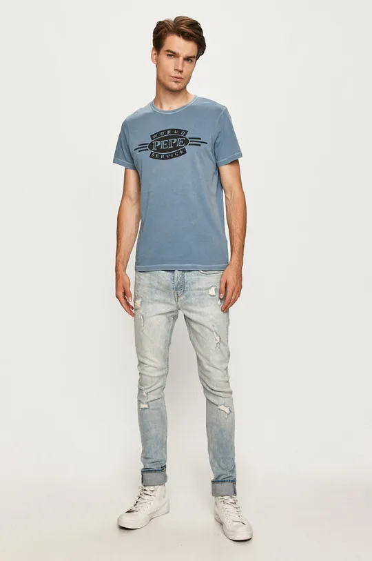 Pepe Jeans - T-shirt Devon fioletowy