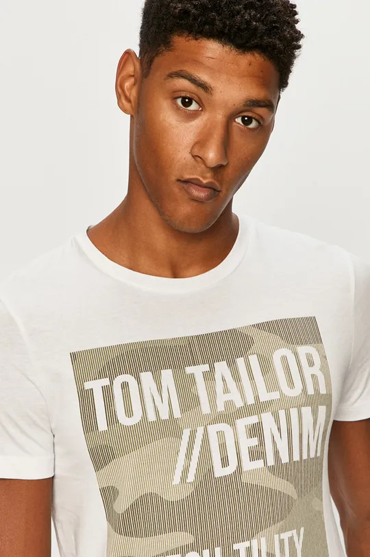 biela Tom Tailor Denim - Tričko