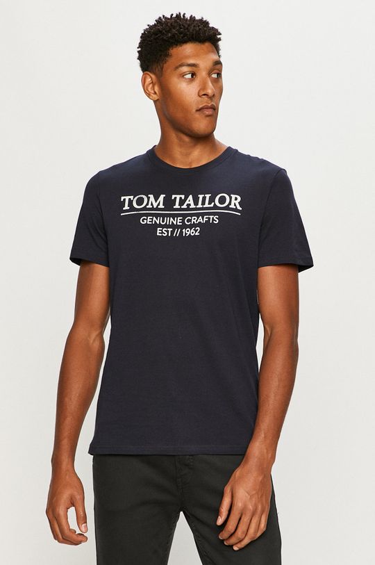 námořnická modř Tom Tailor Denim - Tričko Pánský