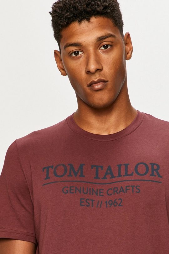 bordowy Tom Tailor Denim - T-shirt