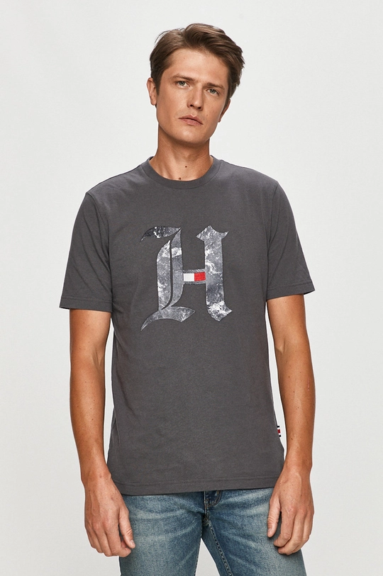 szary Tommy Hilfiger - T-shirt x Lewis Hamilton Męski