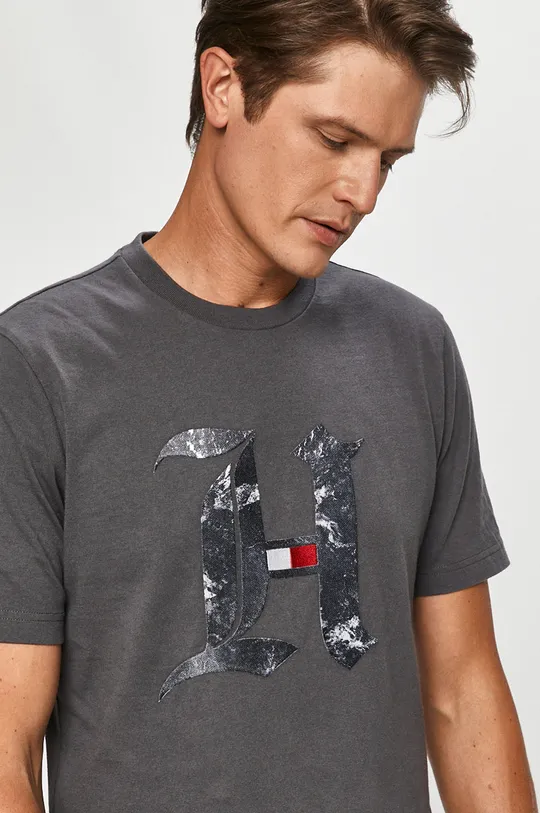 szary Tommy Hilfiger - T-shirt x Lewis Hamilton