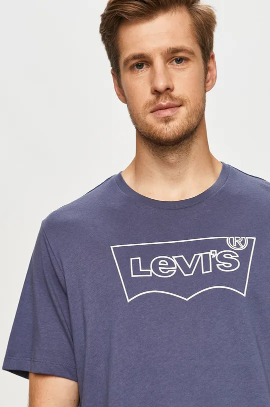 niebieski Levi's - T-shirt Męski
