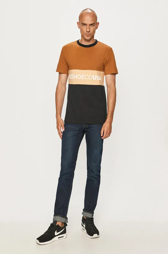 DC - T-shirt brązowy