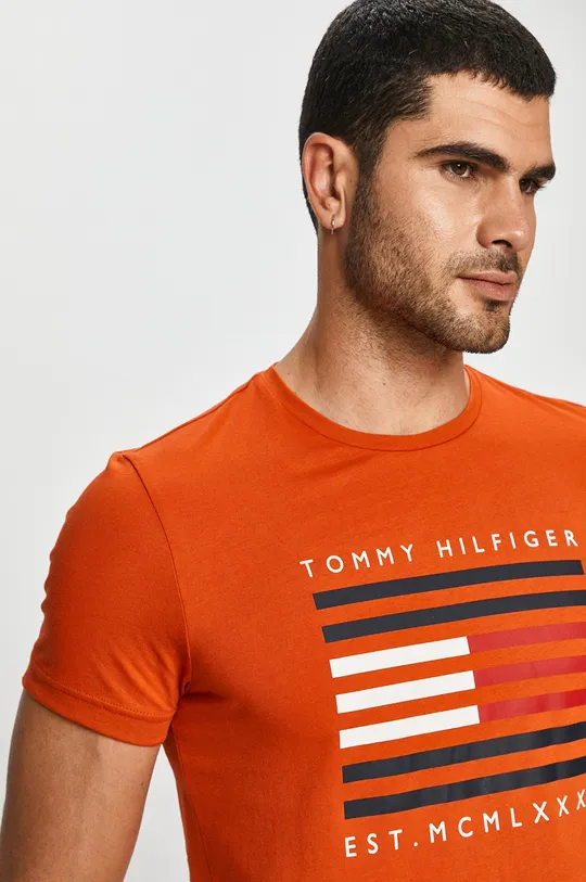 oranžová Tommy Hilfiger - Tričko Pánsky