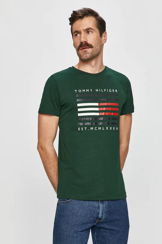 zöld Tommy Hilfiger - T-shirt Férfi